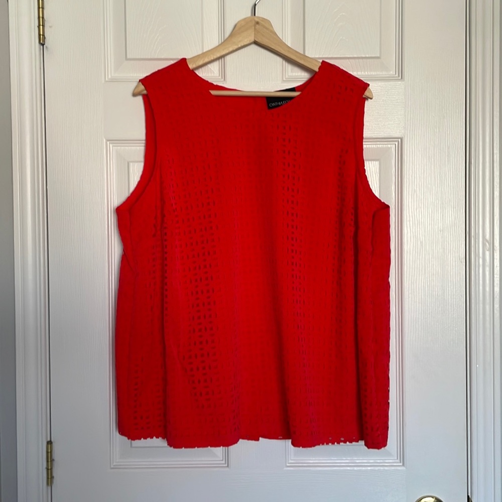Cynthia Rowley laser cut tank top